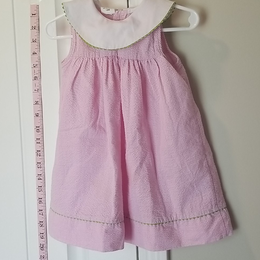 Pink seersucker dress